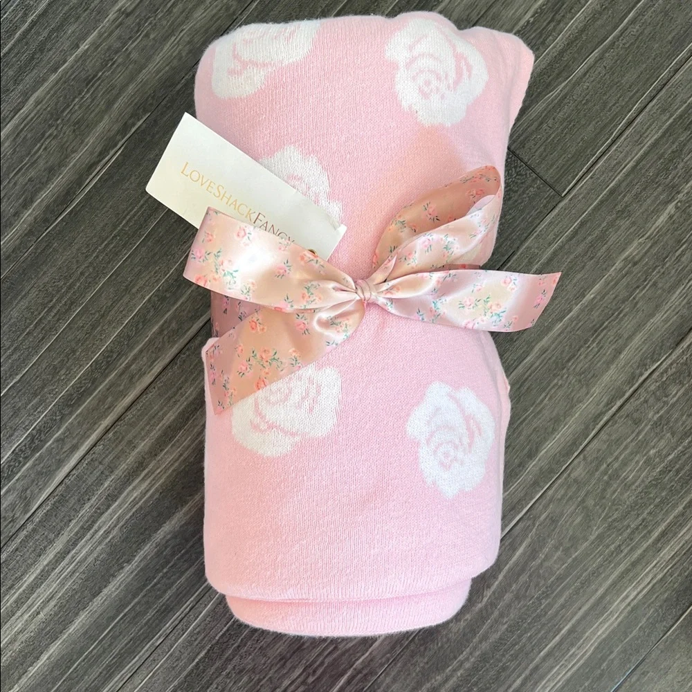 LoveShackFancy Rose Jacquard Blanket
